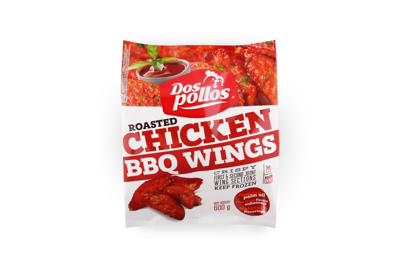 Roasted chicken wings BBQ flavor