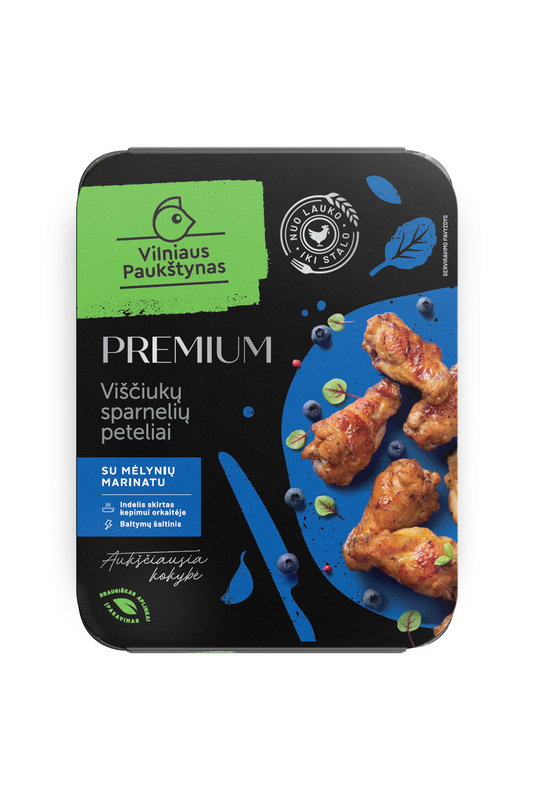 Chicken prime wings in blueberry marinade
